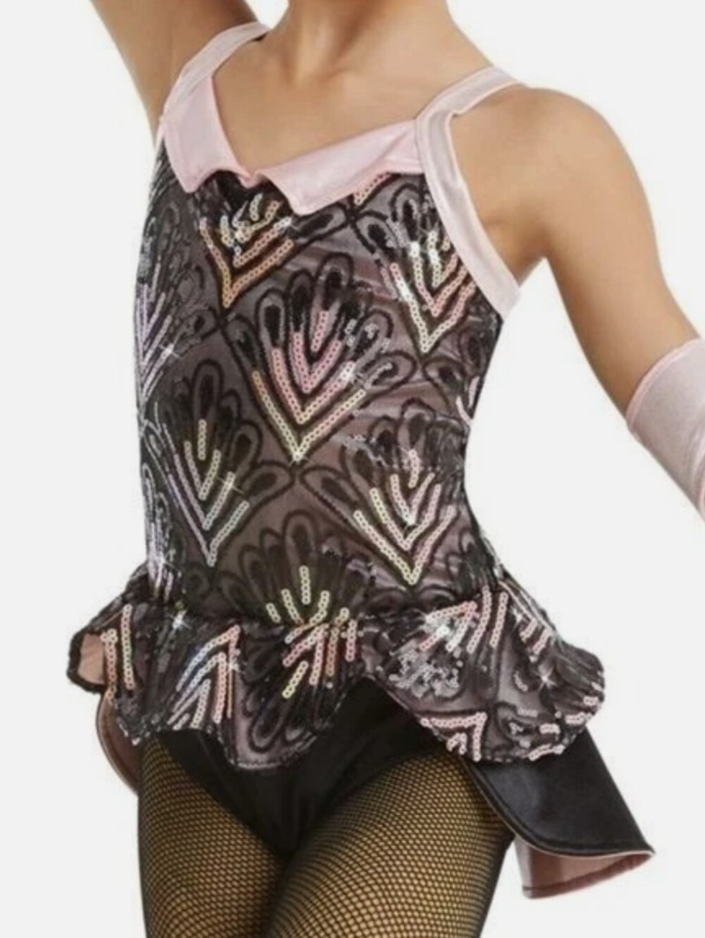 💰Weissman Sequin Black and Pink Dance Costume